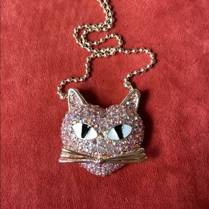 Betsey Johnson cat necklace